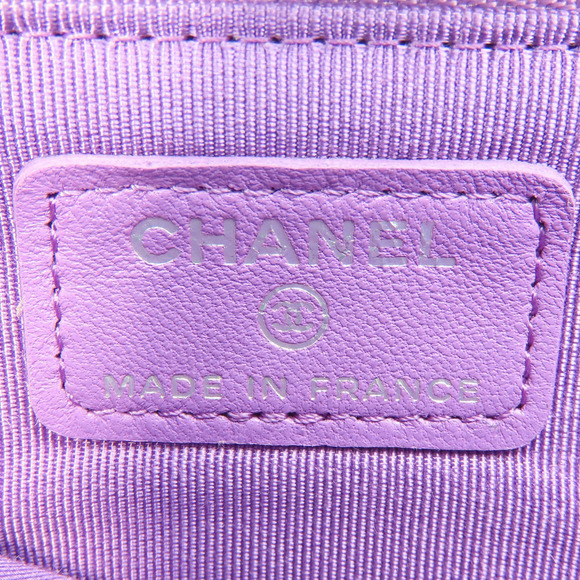 Chanel Chanel Lambskin Shoulder Bag Matrasse Purple Leather Crossbody Bag - Picture 13 of 16